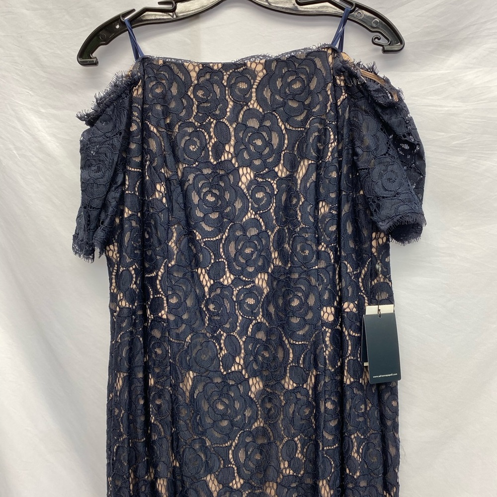 Adrianna-Papell off shoulder lace long Gown - Picture 6 of 11